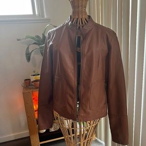 Faux leather jacket
